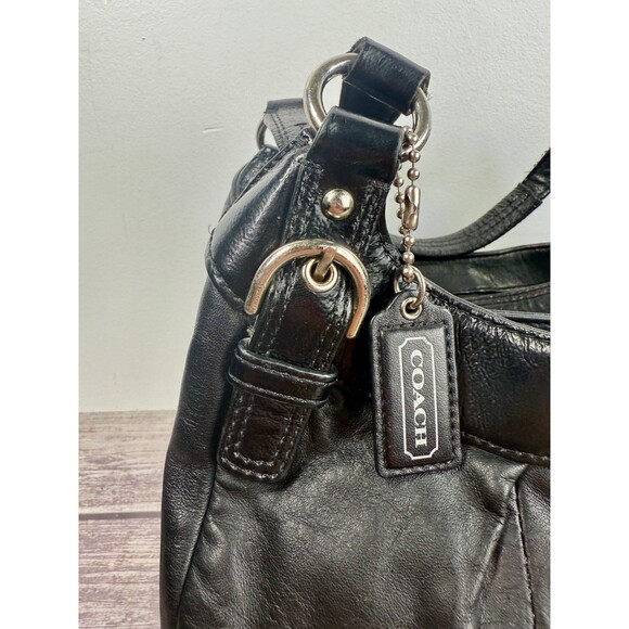 COACH Black Leather Shoulder Bag F19453 Hobo - Picture 2 of 16